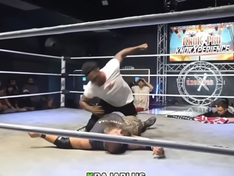 Rampage Jackson's son Raja beat's wrestler